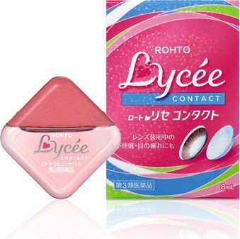 Rohto Lycee Contact японские глазные капли для людей, носящих контактные линзы. 